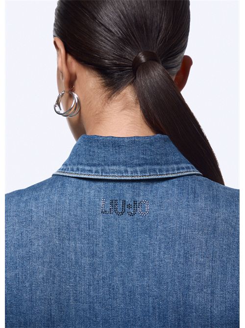 Camicia in denim con stringhe LIU JO | UA6507D0399/79157